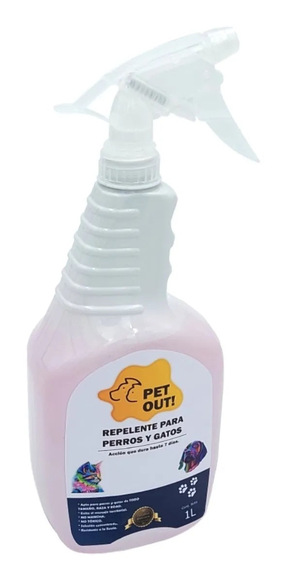 Repelente natural para evitar marcaje de perros y gatos, con atomizador ajustable y envase de 1 litro, ideal para entrenamiento y protección de áreas interiores y exteriores. Repelente natural para evitar marcaje de perros y gatos, con atomizador ajustable y envase de 1 litro, ideal para entrenamiento y protección de áreas interiores y exteriores.